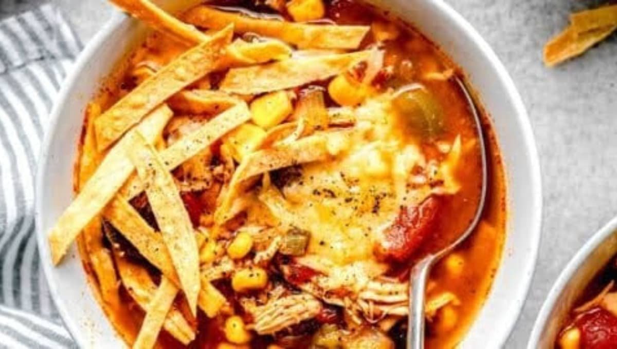 Crockpot Chicken Tortilla Soup That Basically Makes Itself