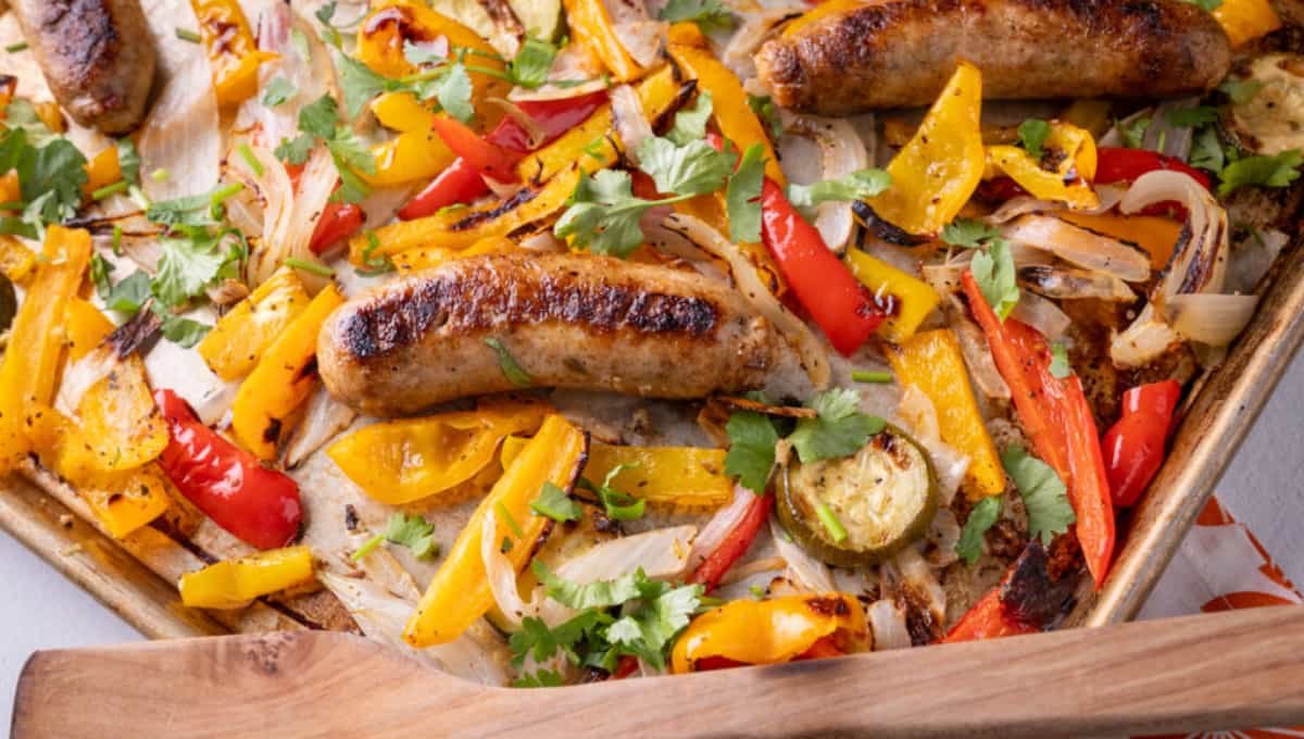 Chicken Sausage Sheet Pan Dinner: 1 Pan, Zero Mess