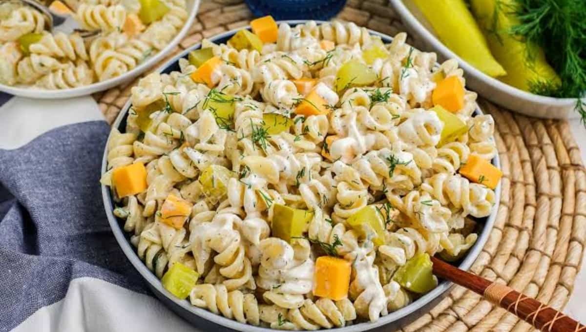 Dill Pickle Pasta Salad That Converts Even Pickle Haters
