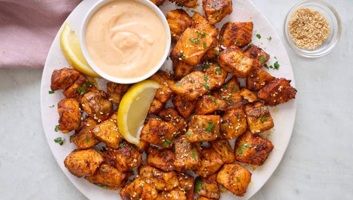 Crispy Air Fryer Salmon Bites Ready in Just 15 Minutes!