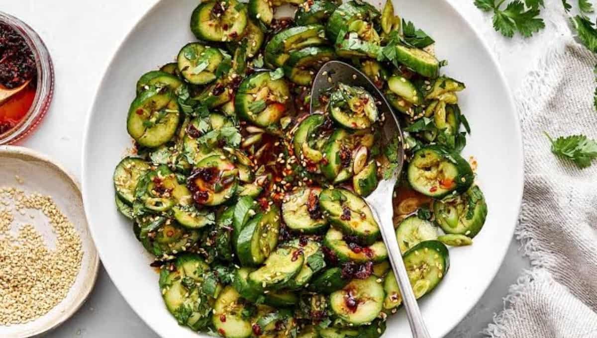 The 15-Minute Asian Cucumber Salad That Never Makes It to Dinner