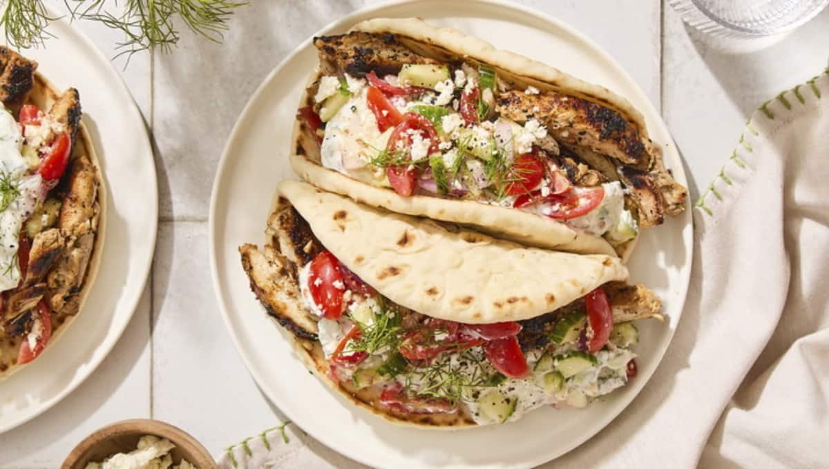 Chicken Gyros With Tzatziki Sauce That Melts In Your Mouth